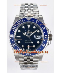 Rolex GMT Masters II Super Clone 126716 "Blaken" Reloj de Acero 904L con Dial Azul