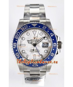 Rolex GMT Masters II Super Clone 126716 "Blaken" Reloj de Acero 904L con Dial Meteorito