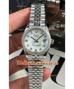 Rolex Super Clone Datejust ETA 2688 Movement 31MM Reloj Caja Acero Inoxidable Dial Perla