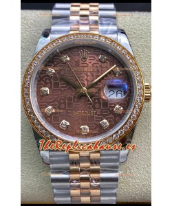 Rolex Datejust 126281 36MM Réplica Suizo en Acero 904L Dial Marrón Réplica a Espejo 1:1
