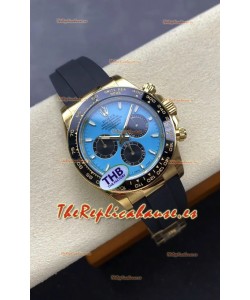 Rolex Daytona Super Clone 126518LN Oro Amarillo Dial Turquesa Movimiento Original Cal.4131