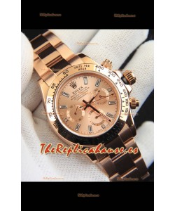 Rolex Daytona Movimiento Japonés Caja de Oro Reloj Réplica en Dial Champange