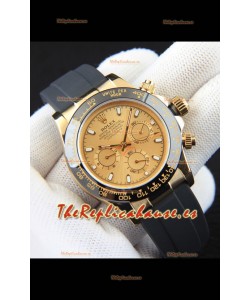 Rolex Daytona Movimiento Japonés Caja de Oro Reloj Réplica en Dial Dorado 