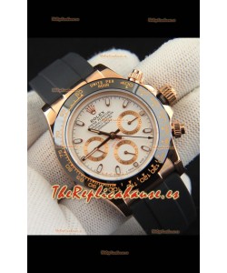 Rolex Daytona Movimiento Japonés Caja de Oro Reloj Réplica en Dial Blanco 