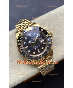 Rolex GMT Masters II Super Clone 126718GRNR Oro Amarillo Tiger Iron Dial Reloj Réplica Suizo