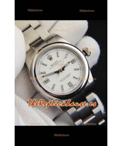Rolex Oyster Perpetual Movimiento Japonés Reloj Réplica36MM - Dial Blanco