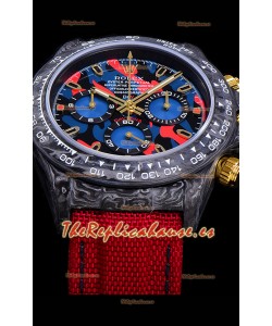 Rolex Daytona DiW Edición Dial Multicolor Caja de Carbono Forjado Réplica a Espejo 1:1