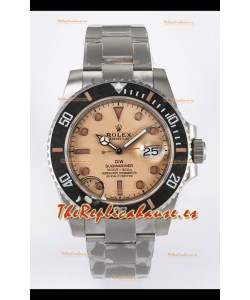 Rolex Submariner DiW Caja de Acero con Acabado Arenado y Bisel de Fibra de Carbono. Dial Beige.