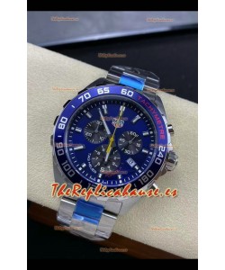 Tag Heuer F1 Edition Reloj Cuarzo Suizo en Dial Azul Caja Acero Inoxidable