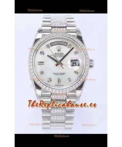 Rolex Day Date Presidential Acero 904L 36MM - Dial Blanco Perla Calidad a Espejo 1:1