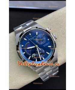 Vacheron Constantin Power Reserve Dial Azul Caja/Correa Acero Inoxidable Reloj Réplica Suizo