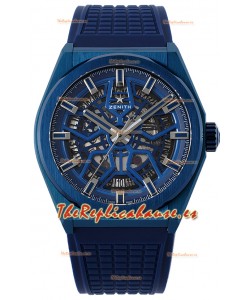 Zenith Defy Classic Skeleton 41MM Azul Cerámica Men's Reloj Réplica Suizo