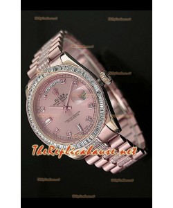 Rolex Daydate Reproducción Reloj Suizo - Reloj mediano de 37MM - Esfera Everose