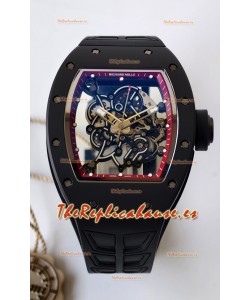 Reloj Richard Mille RM055 MVMNT con volante de inercia variable de cerámica negra con bisel interior rojo, superclon