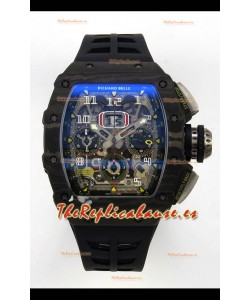 Reloj Richard Mille RM11-03 Superclon con caja de carbono negro y TPT