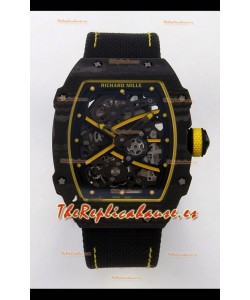 Richard Mille RM67-02 Negro NTPT Correa de Velcro Movimiento clon CRMA7