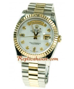 Rolex Réplica Day Date Dos Tonos Reloj Suizo