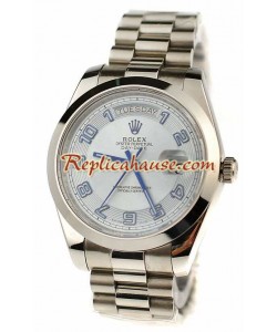 Rolex Réplica Day Date Silver Reloj Suizo
