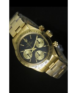 Rolex Daytona 6265 Cosmograph Dial Negro, Caja en Oro