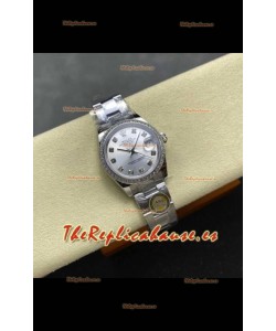 Reloj Rolex Superclon Datejust de 31 mm con esfera de acero y esfera Oyster Superclon