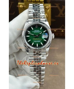 Reloj Rolex Datejust 126234 con esfera verde Jubilee, superclon de 41 mm