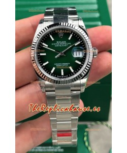 Reloj Rolex Datejust 126234 con esfera verde degradada, réplica Oyster Superclon de 41 mm