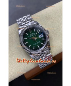 Reloj Rolex Datejust 126234 con esfera verde degradada, 36 mm, Jubilee, MVMNT con volante de inercia variable, superclon