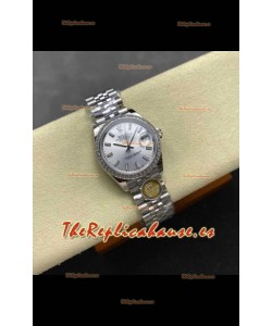 Reloj Rolex Superclon Datejust de 31 mm con esfera de acero y Jubilee Superclon
