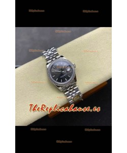 Reloj Rolex Superclon Datejust de 31 mm con esfera gris y Jubilee Superclon