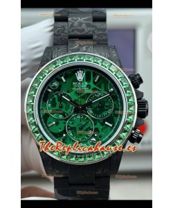 Reloj Rolex Daytona Green "Artisans De Genève - Poetry of Lights" con caja de carbono, réplica exacta