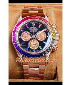 Reloj Rolex Daytona 116568 Superclon de oro rosa con esfera negra