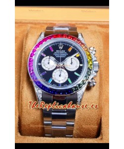 Reloj Rolex Daytona 116599 Superclon de oro blanco con esfera negra