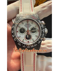 Reloj Rolex Daytona DiW Speedster de fibra de carbono negra con esfera blanca, superclon
