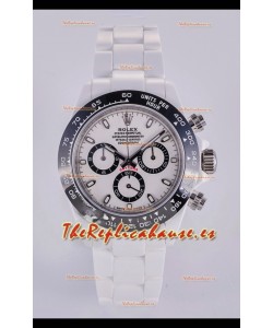 Reloj Rolex Daytona AET de cerámica blanca con movimiento 4130, réplica de alta calidad