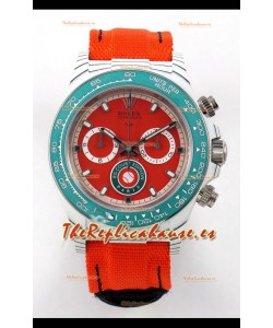 Reloj Rolex Daytona DiW RG Course Edition con esfera roja y carbono blanco, superclon