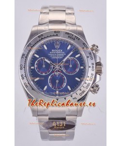 Reloj Rolex Daytona 126509 con esfera azul, marcadores de bastón y MVMNT con volante de inercia variable, superclon