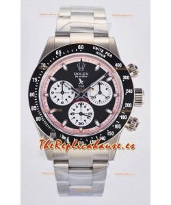 Réplica suiza del Rolex Daytona Paul Newman con esfera negra, modificado a medida con movimiento 4130