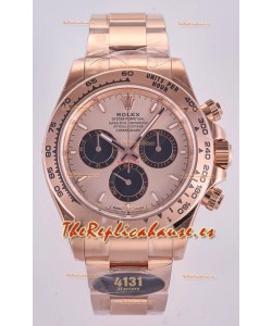 Reloj Rolex Daytona 126505 con esfera de oro rosa, marcadores de bastón y MVMNT con volante de inercia variable, superclone