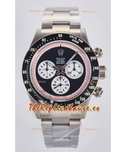 Réplica suiza del Rolex Daytona Paul Newman Blaken con esfera negra, modificado a medida con movimiento 4130