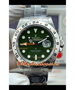 Reloj Rolex Explorer II Tree Hunter con esfera verde Superclon