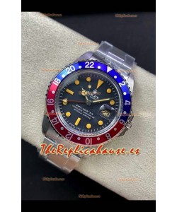 Reloj réplica suizo Rolex GMT Master 16750 Pepsi Patina Vintage Matte Dial