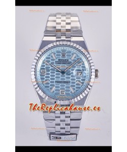 Reloj Rolex Land-Dweller 127336 con esfera azul hielo tipo panal de abeja, 40 mm, superclon