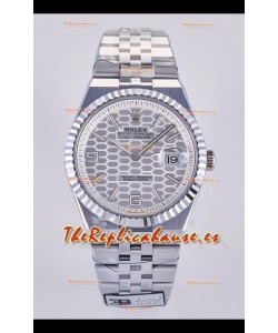 Reloj Rolex Land-Dweller 127336 de acero con esfera tipo panal de abeja, 40 mm, superclon