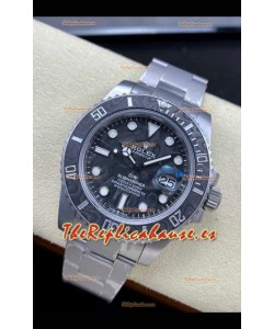 Rolex Submariner DiW Bisel/Esfera de Fibra de Carbono Arenada Movimiento de Muelle Libre Superclon