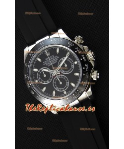 Rolex Cosmograph Daytona Dial Negro Movimiento Original Cal.4130 - Reloj de Acero 904L