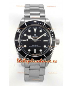 Reloj Tudor Black Bay 41 con esfera y bisel negros, réplica del Oyster Superclon