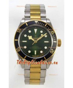 Reloj Tudor Black Bay 41 bicolor oro amarillo con esfera verde, superclon