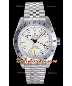 Reloj Tudor Black Bay PRO 79470-0004 GMT con esfera blanca y correa Jubilee, superclon