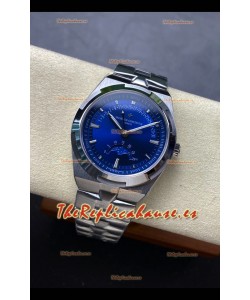 Reloj réplica suizo Vacheron Constantin Overseas True Moon Phase con esfera azul y caja de acero