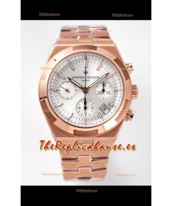 Reloj Vacheron Constantin Overseas Cronógrafo con Esfera de Acero y Oro Rosa Superclon